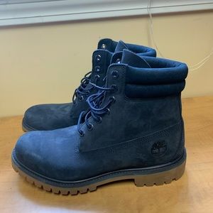 Navy timberland boots